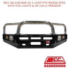 MCC FALCON BAR SS 3 LOOP FITS MAZDA BT50 WITH FOG LIGHTS & UP (10/11-PRESENT)