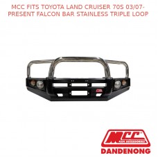 MCC FALCON BAR SS 3 LOOP FITS TOYOTA LANDCRUISER 70S W/ FOG LIGHTS 03/07-PRESENT