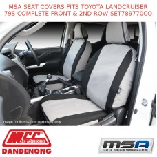 MSA SEAT COVERS FITS TOYOTA LANDCRUISER 79S COMPLETE FRONT & 2ND ROW SET789770CO