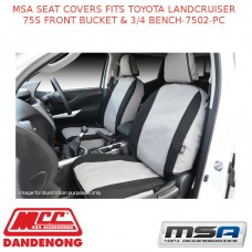 MSA SEAT COVERS FITS TOYOTA LANDCRUISER 75S FRONT BUCKET & 3/4 BENCH-7502-PC