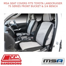 MSA SEAT COVERS FITS TOYOTA LANDCRUISER 75 SERIES FRONT BUCKET & 3/4 BENCH