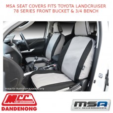 MSA SEAT COVERS FITS TOYOTA LANDCRUISER 78 SERIES FRONT BUCKET & 3/4 BENCH