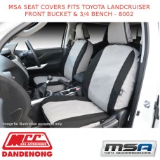 MSA SEAT COVERS FITS TOYOTA LANDCRUISER FRONT BUCKET & 3/4 BENCH - 8002