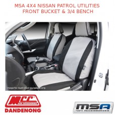 MSA SEAT COVERS FITS NISSAN PATROL UTILITIES FRONT BUCKET & 3/4 BENCH - GU03