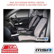 MSA SEAT COVERS FITS NISSAN PATROL WAGON COMPLETE FRONT & 2ND ROW SET - GU013CO