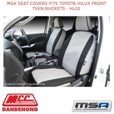 MSA SEAT COVERS FITS TOYOTA HILUX FRONT TWIN BUCKETS - HL02