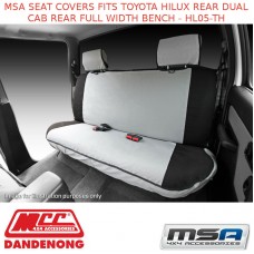 MSA SEAT COVERS FITS TOYOTA HILUX REAR DUAL CAB REAR FULL WIDTH BENCH - HL05-TH