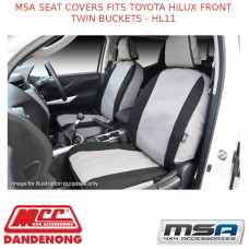 MSA SEAT COVERS FITS TOYOTA HILUX FRONT TWIN BUCKETS - HL11