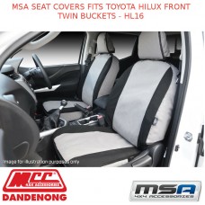 MSA SEAT COVERS FITS TOYOTA HILUX FRONT TWIN BUCKETS - HL16