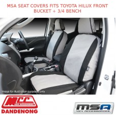 MSA SEAT COVERS FITS TOYOTA HILUX FRONT BUCKET + 3/4 BENCH