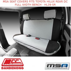 MSA SEAT COVERS FITS TOYOTA HILUX REAR DC FULL WIDTH BENCH - HL39-SR