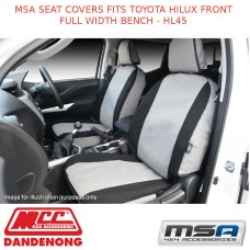 MSA SEAT COVERS FITS TOYOTA HILUX FRONT FULL WIDTH BENCH - HL45