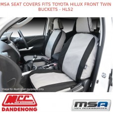 MSA SEAT COVERS FITS TOYOTA HILUX FRONT TWIN BUCKETS - HL52