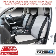 MSA SEAT COVERS FITS TOYOTA HILUX FRONT TWIN BUCKETS AIRBAG SEATS - HL56-7GEN