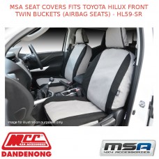 MSA SEAT COVERS FITS TOYOTA HILUX FRONT TWIN BUCKETS (AIRBAG SEATS) - HL59-SR