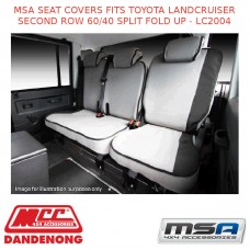 MSA SEAT COVERS FITS TOYOTA LANDCRUISER SECOND ROW 60/40 SPLIT FOLD UP - LC2004