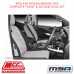 MSA SEAT COVERS FITS NISSAN NAVARA D40 COMPLETE FRONT & 2ND ROW SET - NN003CO-RX