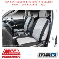 MSA SEAT COVERS FITS TOYOTA FJ CRUISER FRONT TWIN BUCKETS - TFJ02