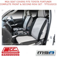 MSA SEAT COVERS FITS TOYOTA FORTUNER COMPLETE FRONT & SECOND ROW SET - TFT0102CO