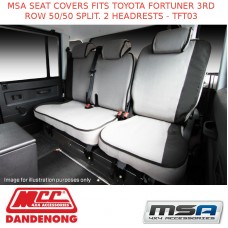 MSA SEAT COVERS FITS TOYOTA FORTUNER 3RD ROW 50/50 SPLIT. 2 HEADRESTS - TFT03