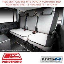 MSA SEAT COVERS FITS TOYOTA FORTUNER 3RD ROW 50/50 SPLIT 2 HEADRESTS - TFT03-TF