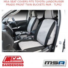 MSA SEAT COVERS FITS TOYOTA LANDCRUISER PRADO FRONT TWIN BUCKETS PAIR - TLP02