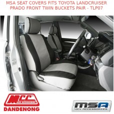 MSA SEAT COVERS FITS TOYOTA LANDCRUISER PRADO FRONT TWIN BUCKETS PAIR - TLP07