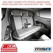 MSA SEAT COVERS FITS TOYOTA LANDCRUISER PRADO 2ND ROW 40/20/40 SPLIT INC - TLP28