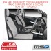 MSA SEAT COVERS FITS TOYOTA LC PRADO COMPLETE FRONT & 2ND ROW SET - TLP328CO