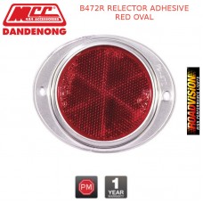 B472R RELECTOR ADHESIVE RED OVAL