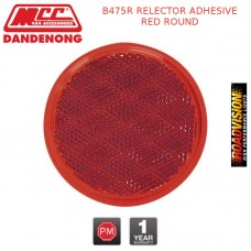 B475R RELECTOR ADHESIVE RED ROUND