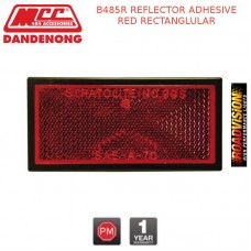 B485R REFLECTOR ADHESIVE RED RECTANGLULAR