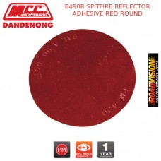 B490R SPITFIRE REFLECTOR ADHESIVE RED ROUND