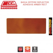 B491A SPITFIRE REFLECTOR ADHESIVE AMBER RECT