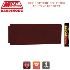 B491R SPITFIRE REFLECTOR ADHESIVE RED RECT