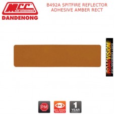 B492A SPITFIRE REFLECTOR ADHESIVE AMBER RECT