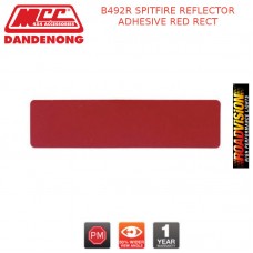 B492R SPITFIRE REFLECTOR ADHESIVE RED RECT