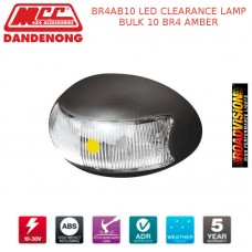 BR4AB10 LED CLEARANCE LAMP BULK 10 BR4 AMBER