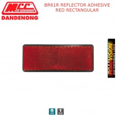 BR61R REFLECTOR ADHESIVE RED RECTANGULAR