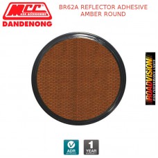 BR62A REFLECTOR ADHESIVE AMBER ROUND