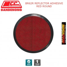 BR62R REFLECTOR ADHESIVE RED ROUND