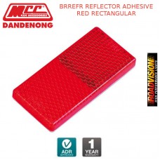 BRREFR REFLECTOR ADHESIVE RED RECTANGULAR