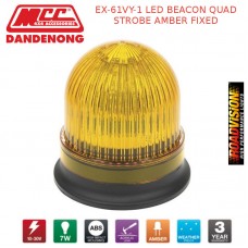 EX-61VY-1 LED BEACON QUAD STROBE AMBER FIXED