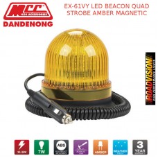 EX-61VY LED BEACON QUAD STROBE AMBER MAGNETIC