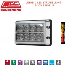 LE8RB-C LED STROBE LIGHT 11-30V RED/BLU