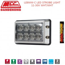 LE8WW-C LED STROBE LIGHT 11-30V WHT/WHT