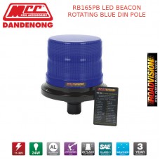 RB165PB LED BEACON ROTATING BLUE DIN POLE