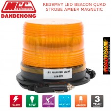 RB39MVY LED BEACON QUAD STROBE AMBER MAGNETIC