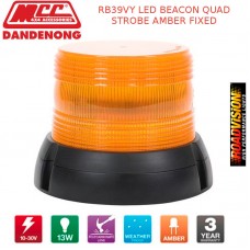 RB39VY LED BEACON QUAD STROBE AMBER FIXED