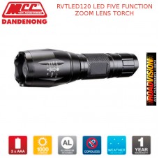 RVTLED120 LED FIVE FUNCTION ZOOM LENS TORCH